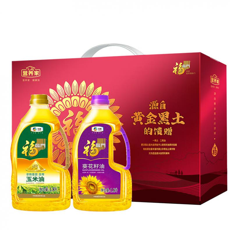 福临门 健康 食用油礼盒 1.8L*2 （单位：盒）  