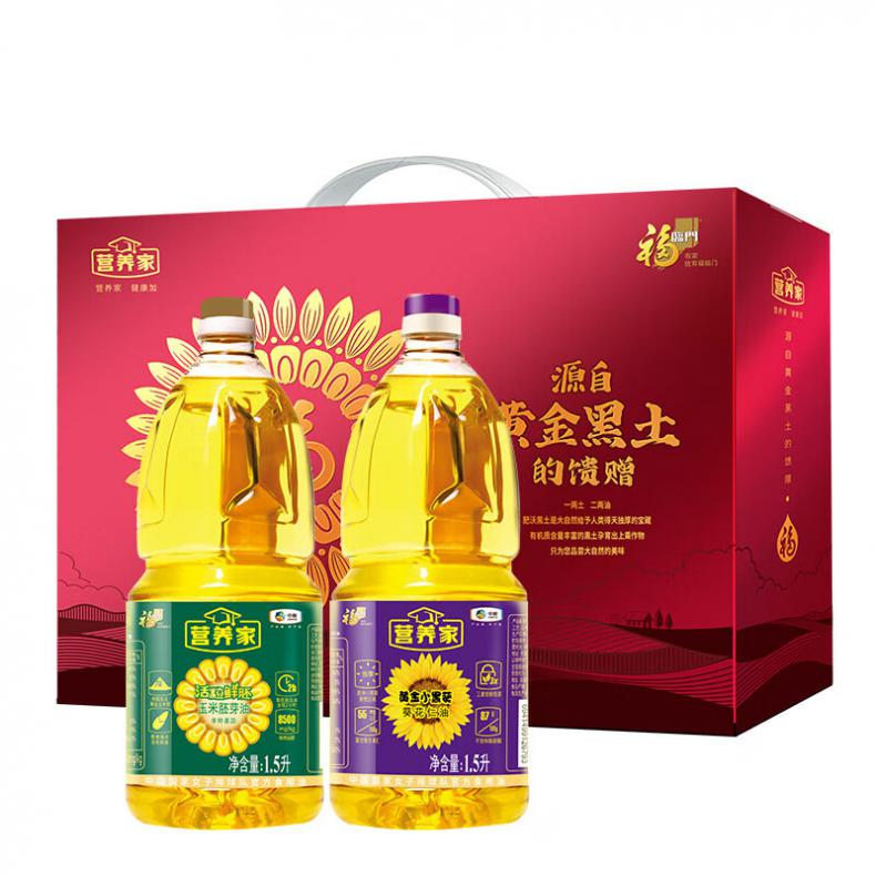 福临门 营养家 食用油礼盒 1.5L*2 （单位：盒）  
