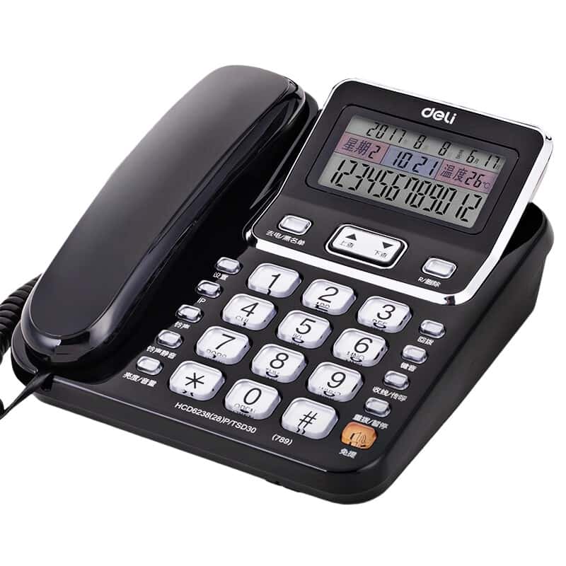 得力（deli） 789 电话机 175*200*80mm （单位：台） 黑色