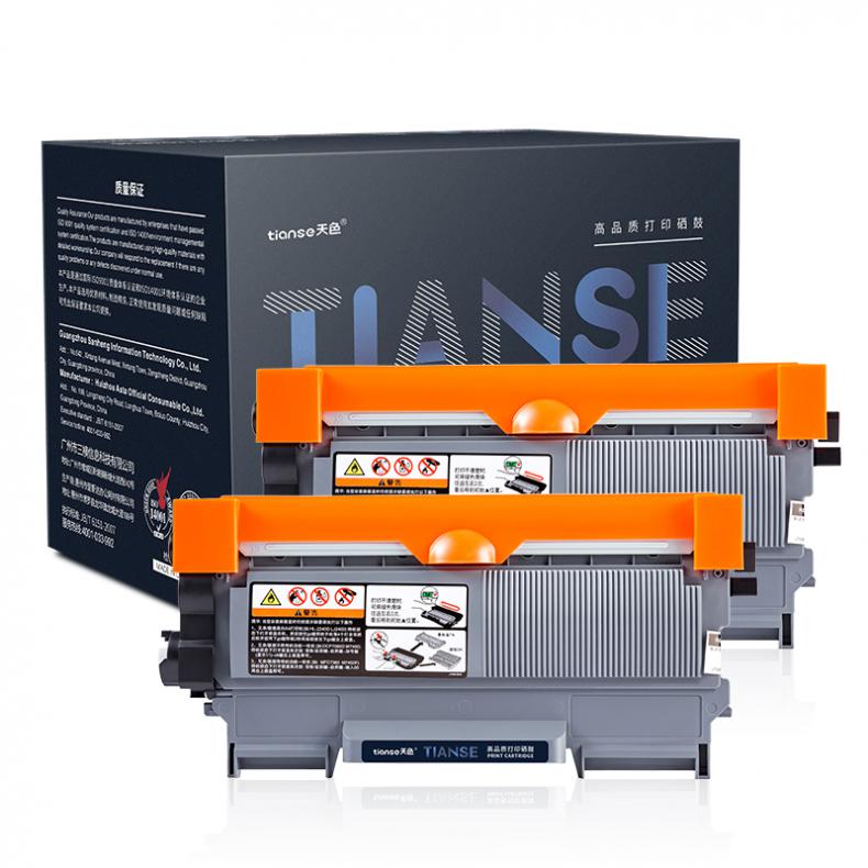 天色（TIANSE） TN2215 标准版易加粉无芯片粉盒 2600页 2只/组 （单位：组） 适用兄弟HL2240 2890 7470D 黑色