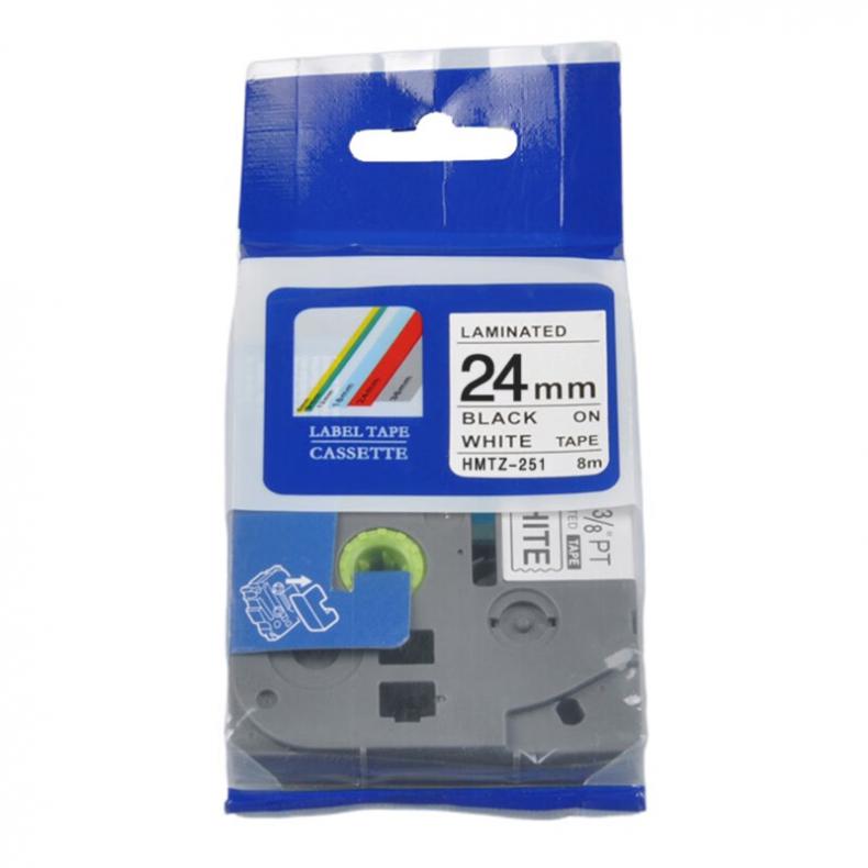 汇旻科（HMK） HMTZE-251 标签机色带 24mm*8m （单位：盒） 白色