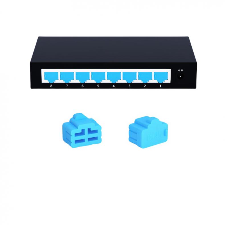 维智控  rj45 网口硅胶防尘塞 100个 （单位：袋）  蓝色