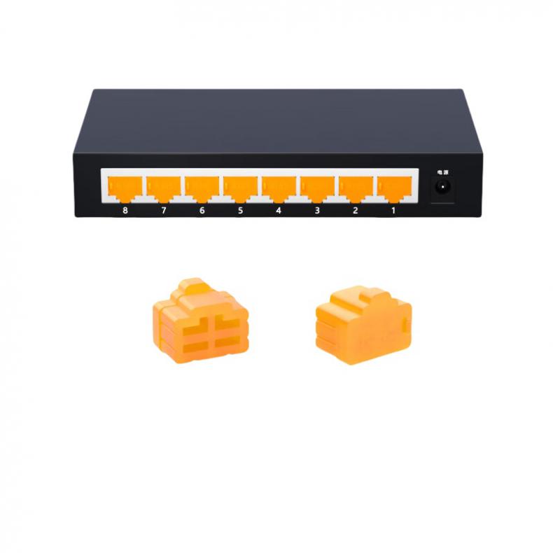 维智控  rj45 网口硅胶防尘塞 100个 （单位：袋）  黄色