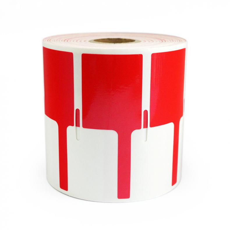  GW09-02 打印标签 40mm*32mm+40mm 500片/卷 （单位：卷）  红色