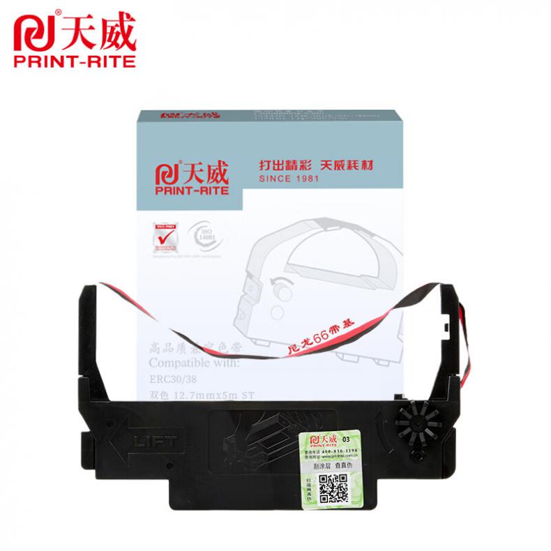 天威（PrintRite） ERC30/38 色带架 含芯 5m*12.7mm 双直架 （单位：支） 适用于EPSON ERC30/38 黑红双色