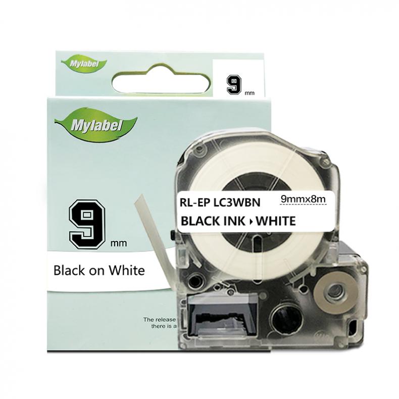  9mm*8m 标签色带  （单位：个） 适用EPSON LW300;LW400;LW700;LW600P;LW1000P LK-3WBN 白底黑字