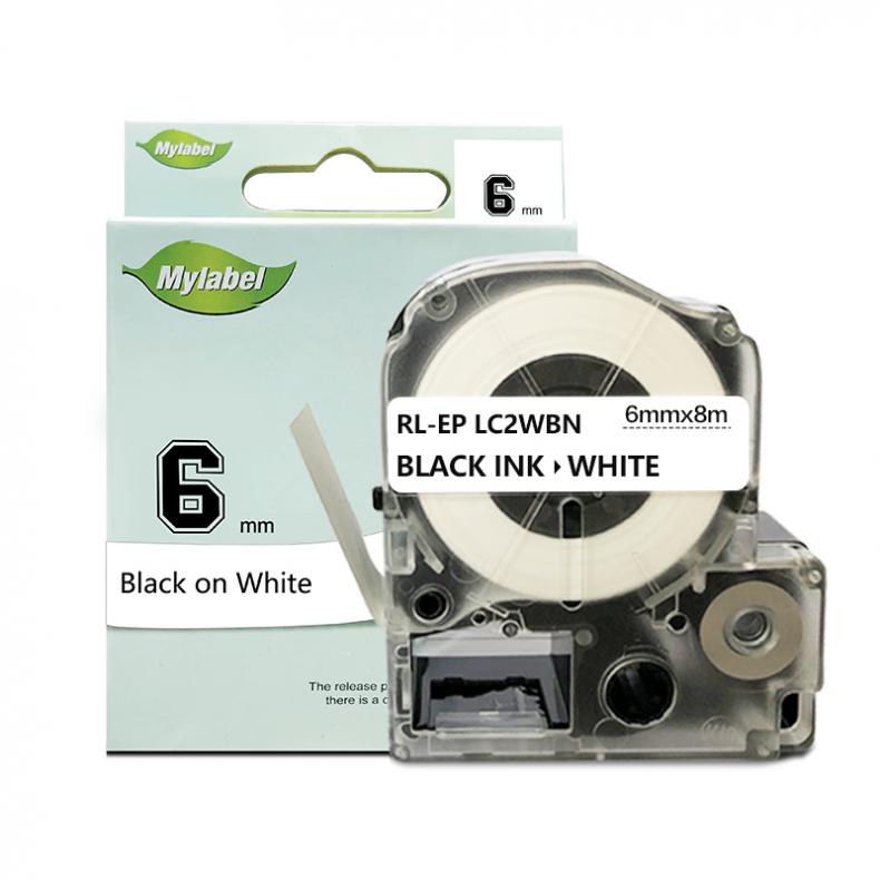  6mm*8m 标签色带  （单位：个） 适用EPSON LW400;LW700;LW600P;LW1000P;LWZ900 LK-2WBN 白底黑字