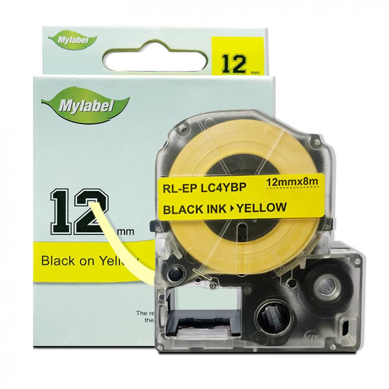 12mm*8m 标签色带  （单位：个） 适用EPSON LW300;LW400;LW700;LW600P;LW1000P LK-4YBP 黄底黑字