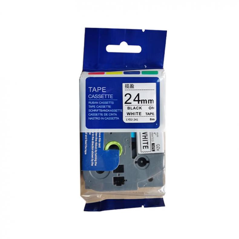 揽盈 LYD2-241 标签机色带 24mm*8m （单位：盒） 适用PT-D200;PT-2030;PT-P700;PT-9700;PT-3600 白底黑字