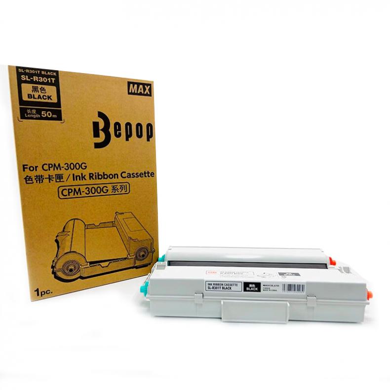 美克司（MAX） SL-R301T 标签色带 285mm*50m （单位：盒） 适用CPM-300G系列 黑色