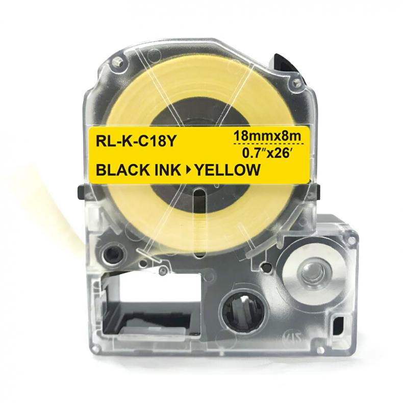  SC18Y 标签色带 18mm*8m （单位：个） 适用机型SR230C/230CH/530C/550C 黄底黑字