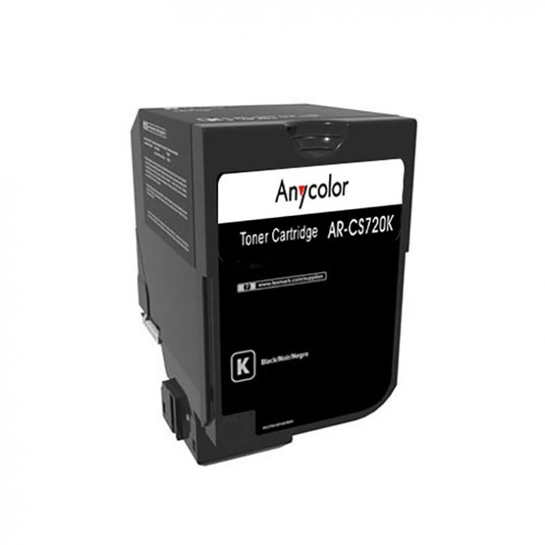 欣彩（Anycolor） AR-CS720K 粉盒 专业版 3000页 （单位：支） 适用利盟LEXMARK CS720 黑色