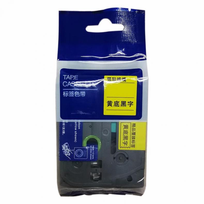  TZ-621 色带 9mm*8m （单位：盒） 黄底黑字 黄色