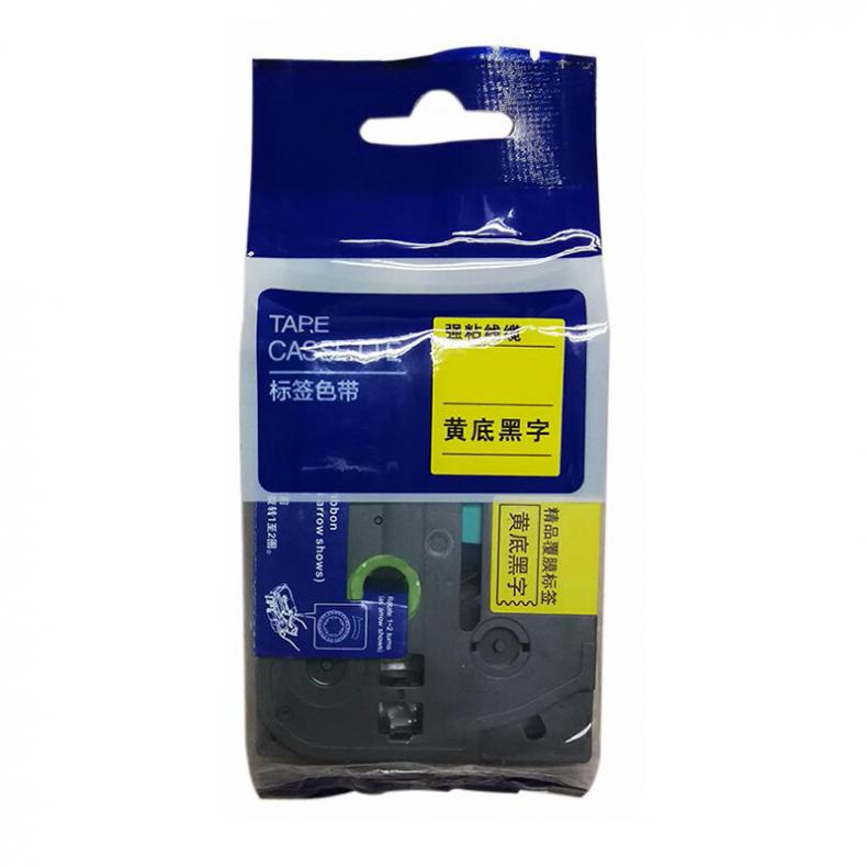  TZ-611 色带 6mm*8m （单位：盒） 黄底黑字 黄色