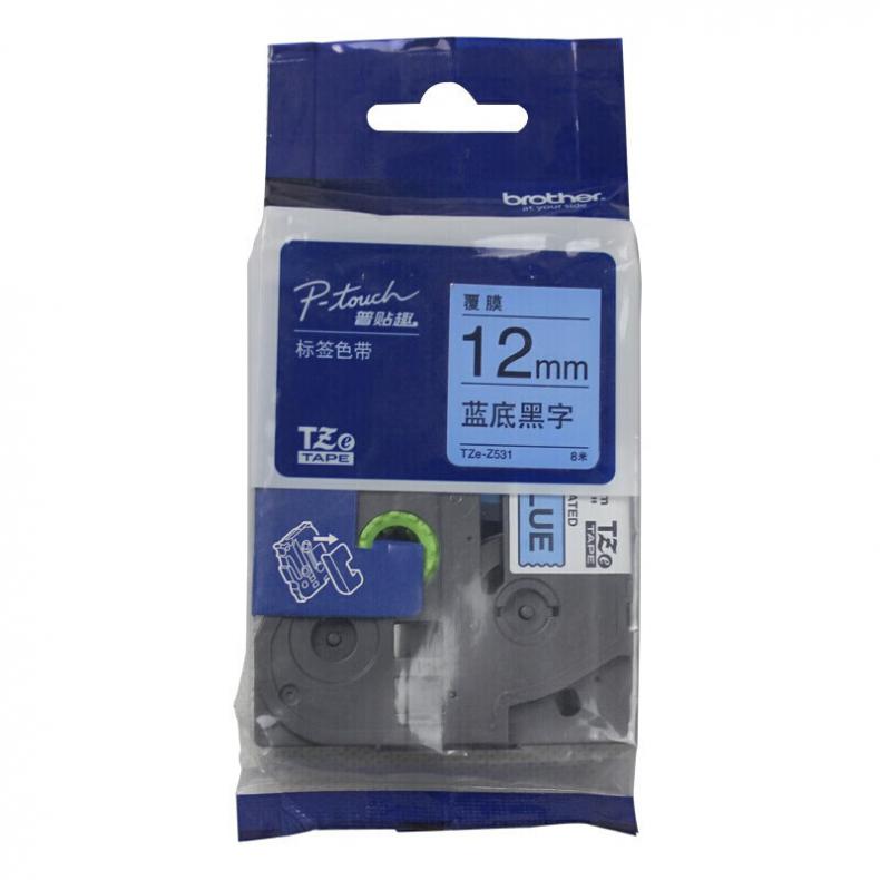  TZE-Z531 标签机色带 12mm （单位：个） 蓝底黑字 