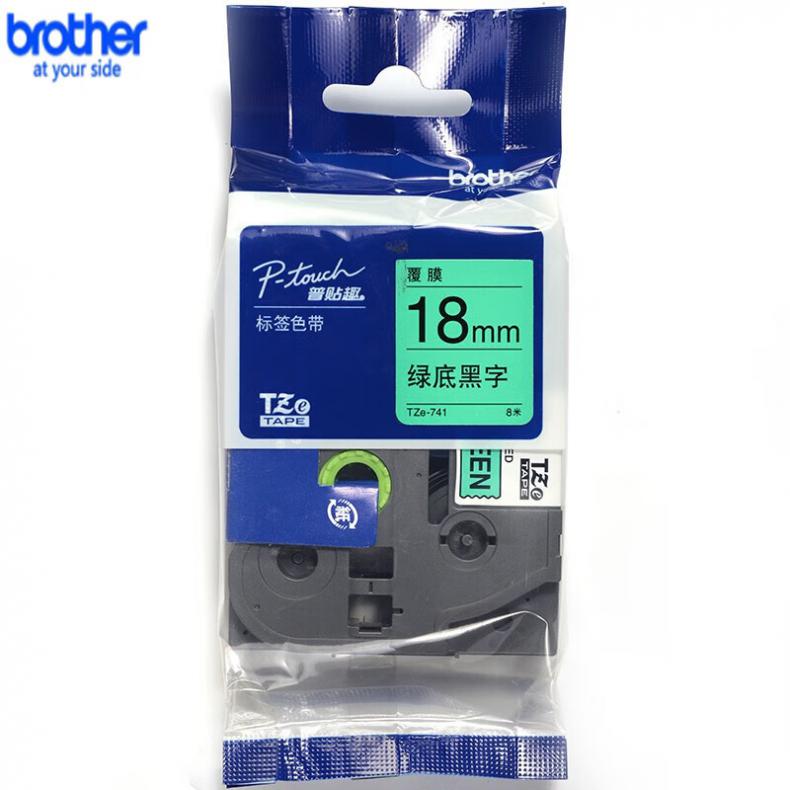  TZE-741 标签机色带 18mm （单位：个） 绿底黑字 