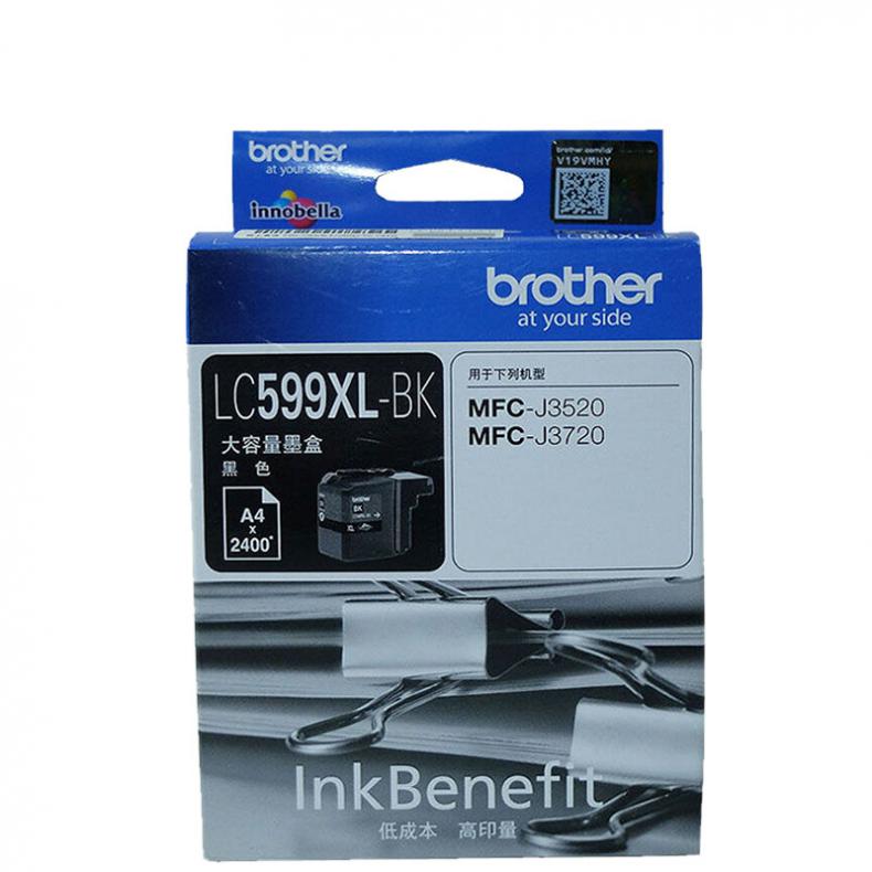 兄弟(brother) LC599XL-BK 墨盒 2400页 （单位：盒） 适用MFC-J3520 MFC-J3720 黑色