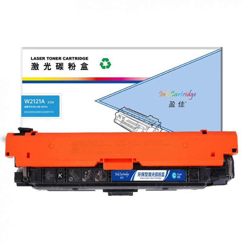 盈佳（Ink Cartridge） W2121A 212A 一体式硒鼓商专版 带芯片 4500页 （单位：支） 适用于惠普HP M554/M555/M555X/MFP578 青色