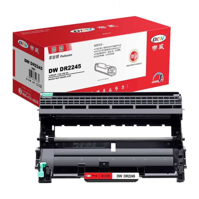 帝威（DW） DR2245 专业版 鼓组件 无芯片 12000页 （单位：支） 适用兄弟DCP-7055/HL-2130 黑色