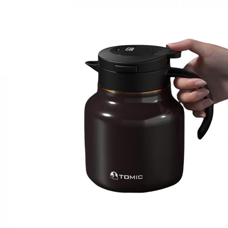 特美刻（TOMIC） TQ89001AF 智能陶瓷内胆焖茶壶 1L （单位：只）  咖啡色