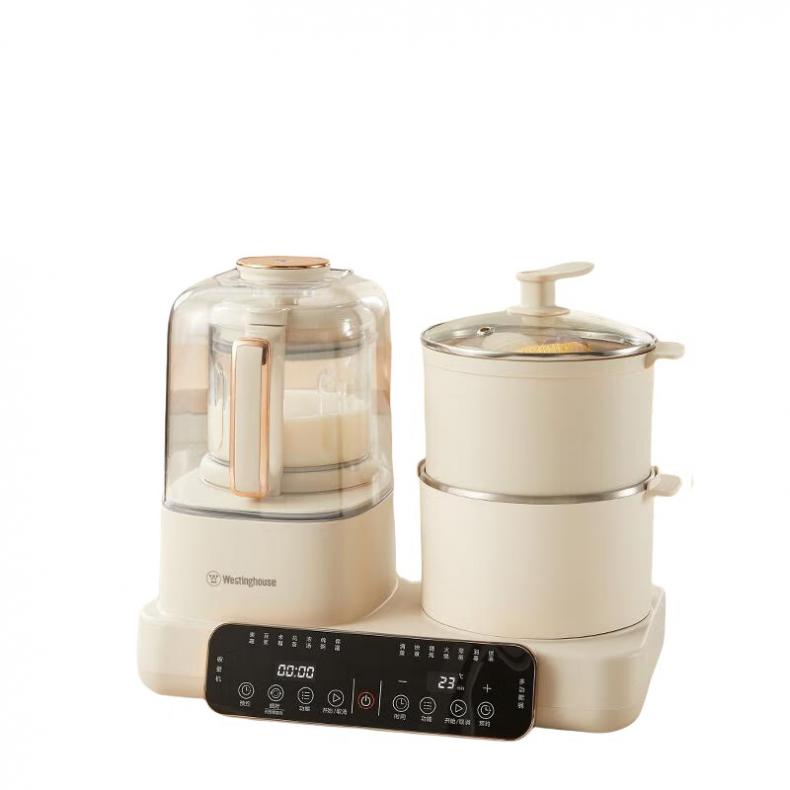 西屋（Westinghouse） WSC12D01 多功能烹饪料理机 1.2L+2L （单位：台）  杏仁白