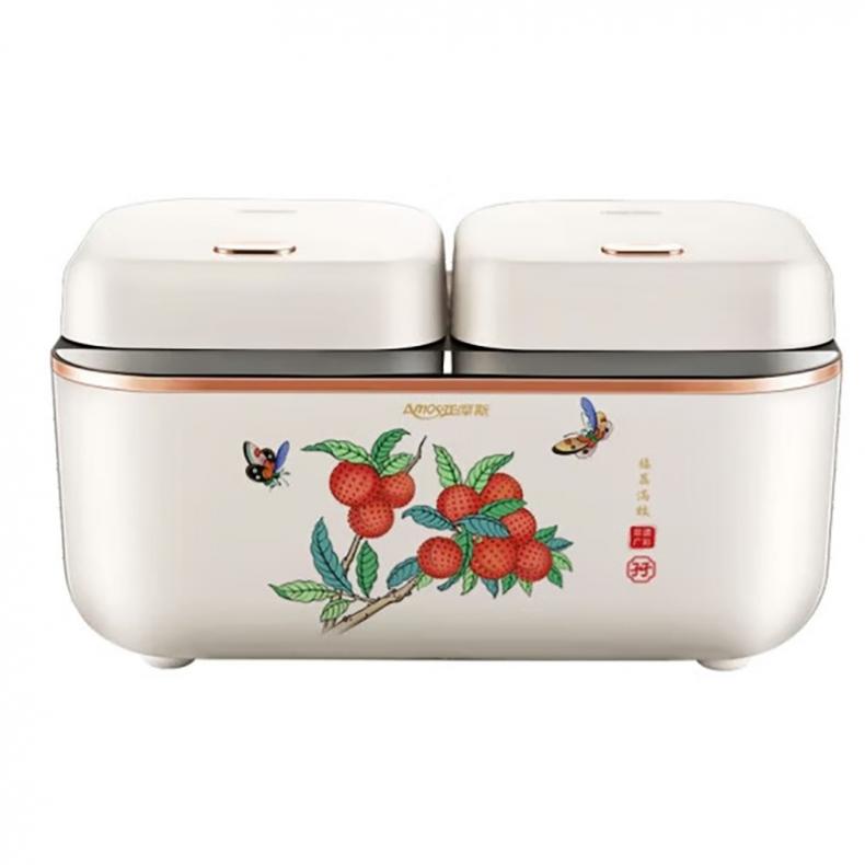 亚摩斯（AMOS） AS-MS80W 孖孖电饭煲 广彩款 1.8升左+1.6升右 （单位：台）  