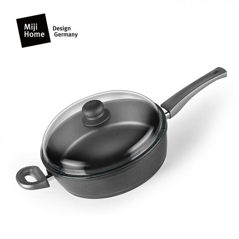 米技（MIJI） MIJI-STARTS28-AZ/CN 星辰系列不粘锅单柄不粘煎炒锅 28cm （单位：套） 高拱玻璃盖 