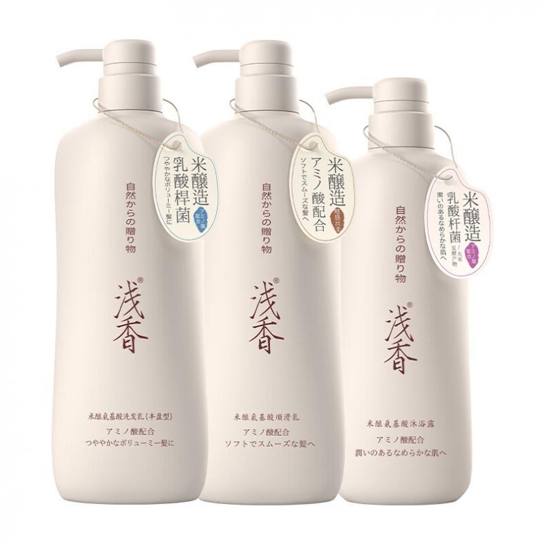浅香（ASAKA） 米酿 氨基酸洗沐套装 米酿丰盈750g+沐浴露750g+顺滑膏700g （单位：组）  