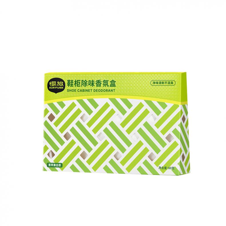 椰放（air funk） 青苹果白茶 鞋柜除味香氛盒 80g （单位：盒）  