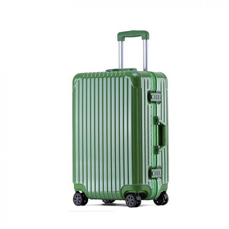 WRC W-9012 糖果色亮面时尚铝框旅行箱 26英寸 （单位：个）  牛油果绿