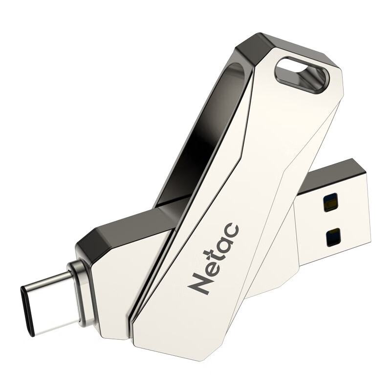 朗科（Netac） G473 旋转型双接口金属U盘 Type-C+USB3.0 64GB （单位：个）  