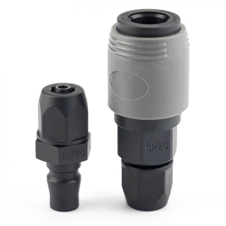 菲尼泰科（PHINITEC） WT-033 塑钢C式快速自锁接头 SM40+PM40 （单位：个）  灰色