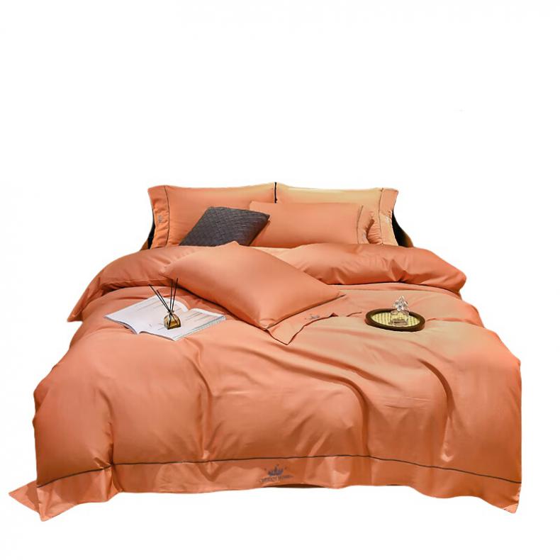 啄木鸟（PLOVER） KUUP-SXTJ-02 水洗真丝绣花四件套 200*230cm （单位：套）  深橘