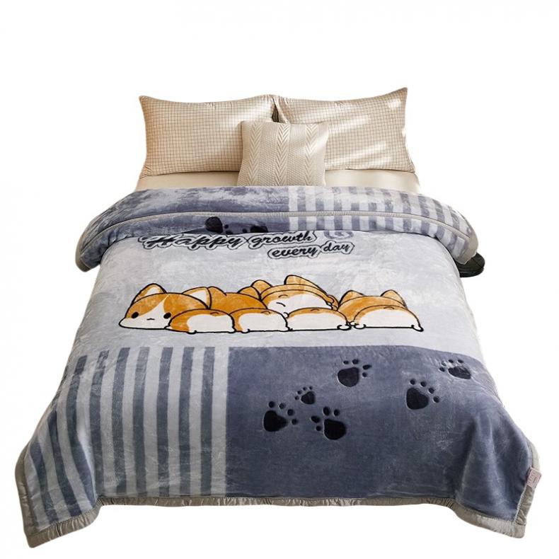 啄木鸟（PLOVER） ZMN-RT007 拉舍尔毛毯 柯基 180*220cm （单位：条）  