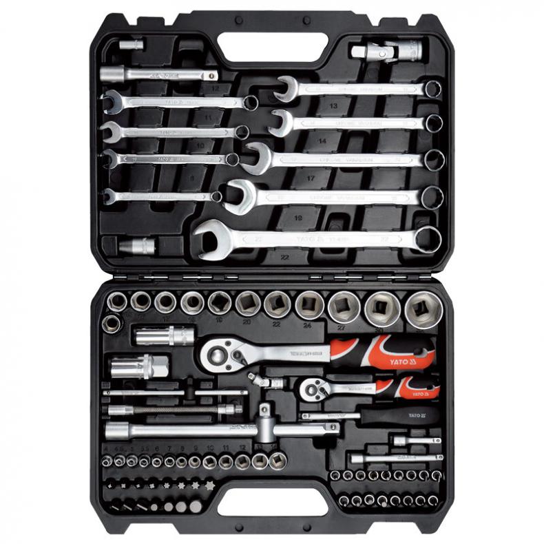 易尔拓（YATO） YT-12691 1/2英寸和1/4英寸套筒扳手组套 82件套 （单位：套）  