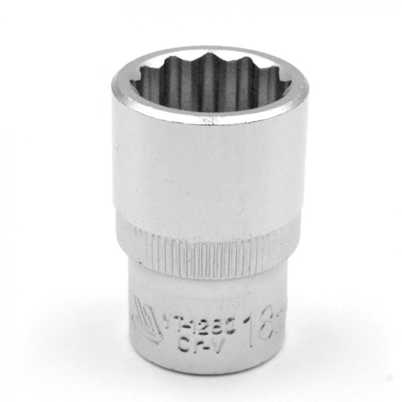 易尔拓（YATO） YT-1280 1/2英寸十二角套筒 18mm （单位：个）  