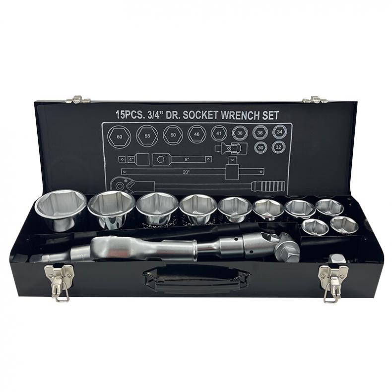 易尔拓（YATO） YT-1334 3/4英寸套筒扳手组套 15件套 （单位：套）  