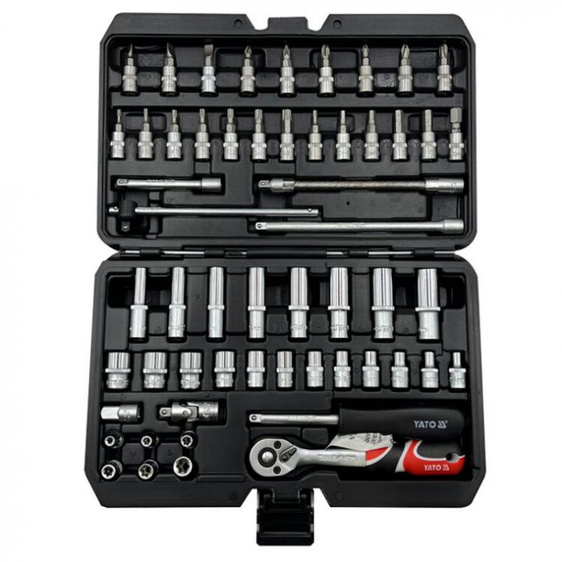 易尔拓（YATO） YT-14501 1/4英寸套筒扳手组套 56件套 （单位：套）  