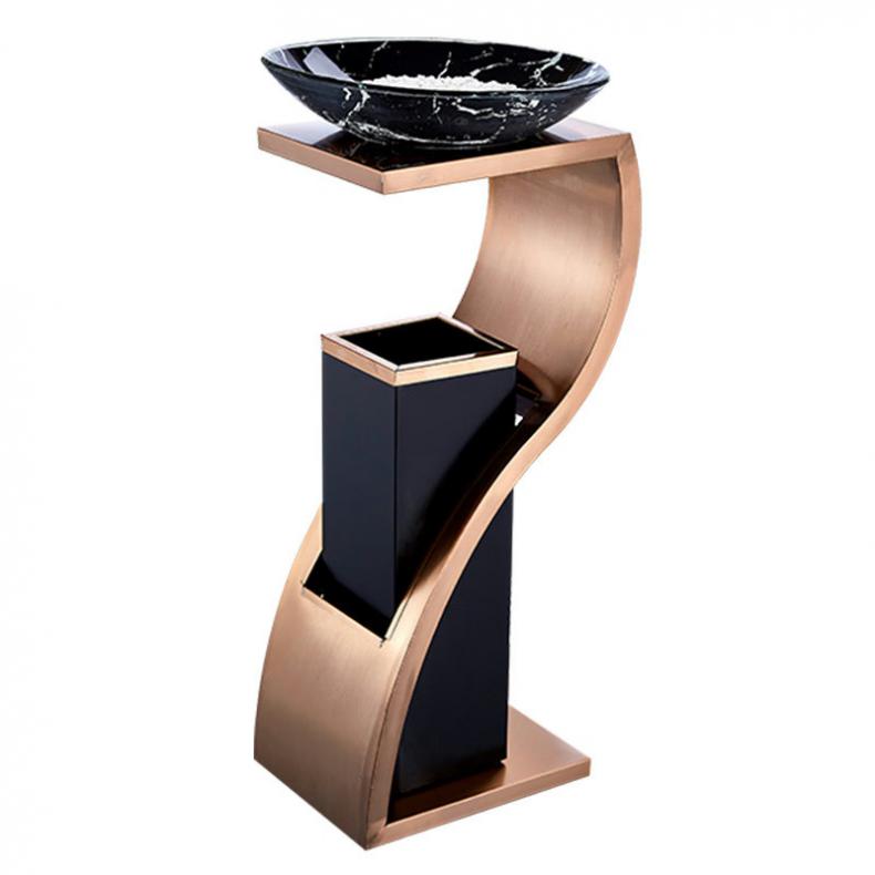 科力邦 KB1070 S型不锈钢垃圾桶  （单位：个）  玫瑰金