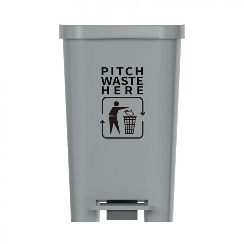科力邦 KB1034 脚踏式户外垃圾桶 50L （单位：个）  灰色