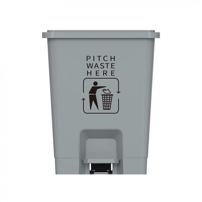 科力邦 KB1034 脚踏式户外垃圾桶 15L （单位：个）  灰色