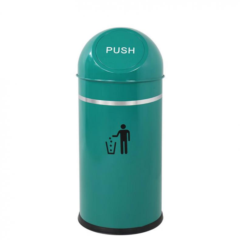 科力邦 KB1320 金属圆形垃圾桶 62*25cm （单位：个）  绿色