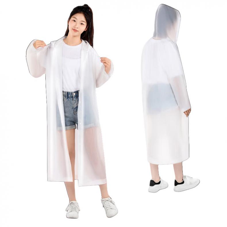 四万公里 SW8027 14丝 长款雨衣 均码 （单位：件）  白色