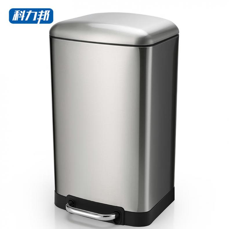 科力邦 KB1084 脚踏不锈钢垃圾桶 20L （单位：个）  