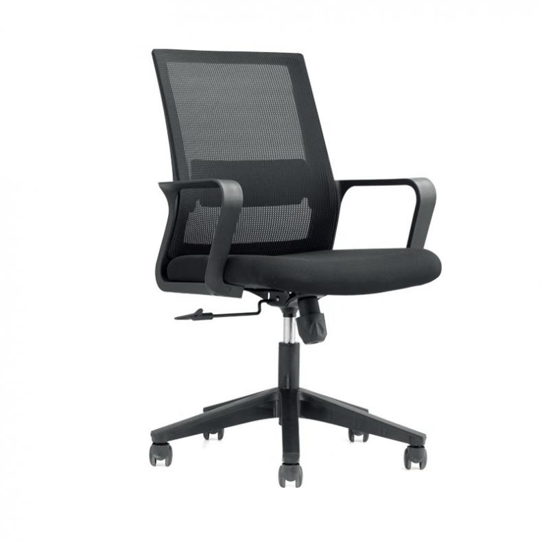 悦山（YUESHAN） YSOC1DY6339BW 办公椅 600*660*1020mm （单位：把） 无头枕 黑色