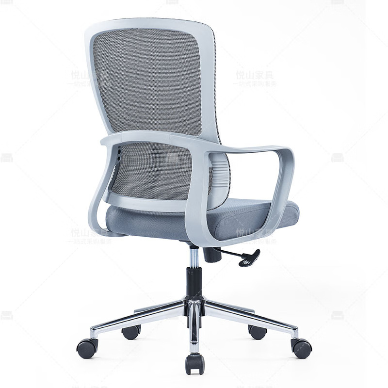 悦山（YUESHAN） YSOC1U-058B-HSW 办公椅 590*600*990-1090mm （单位：把） 无头枕 黑色