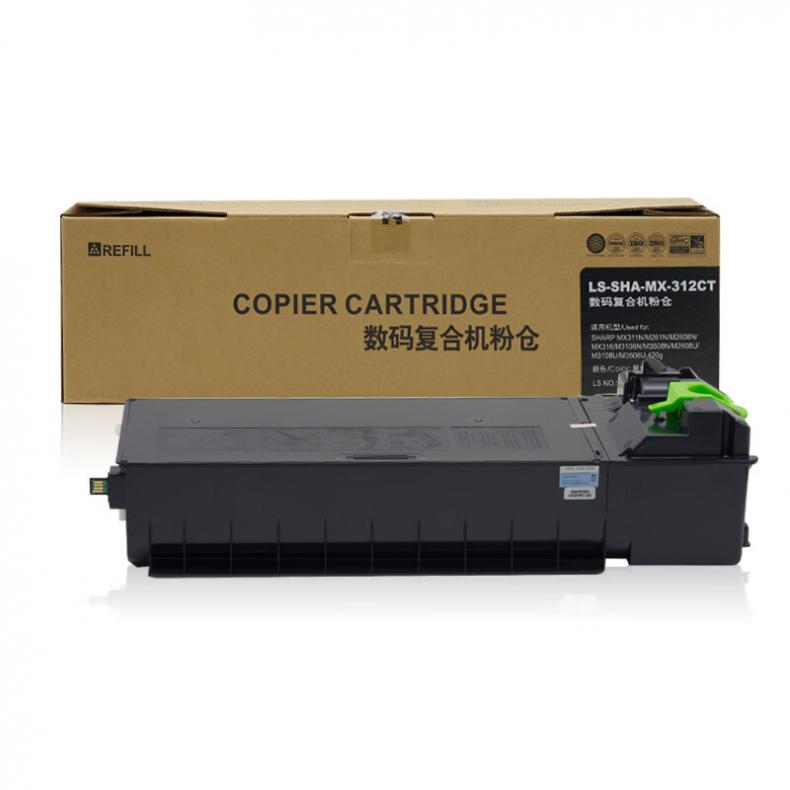 莱盛（laser） LS-SHA-MX-312CT 粉仓 有芯片 15000页 （单位：支） 适用于SHARP MX311N/M261N/M2608N/MX316/M3108N/M3508N/M2608U/M3108U 黑色