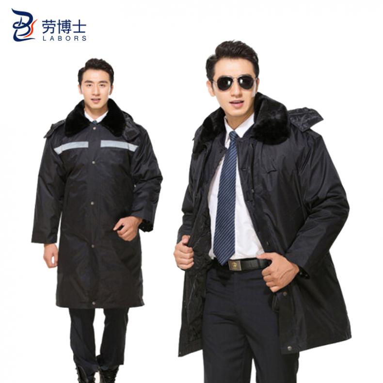 劳博士（LABORS) LBS-076 保安棉大衣 加长款 190码 （单位：件）  黑色