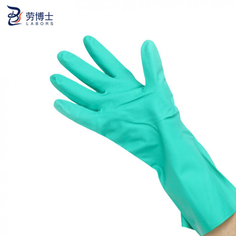 劳博士（LABORS) LBS610 加厚丁腈手套  （单位：双）  绿色钻石纹