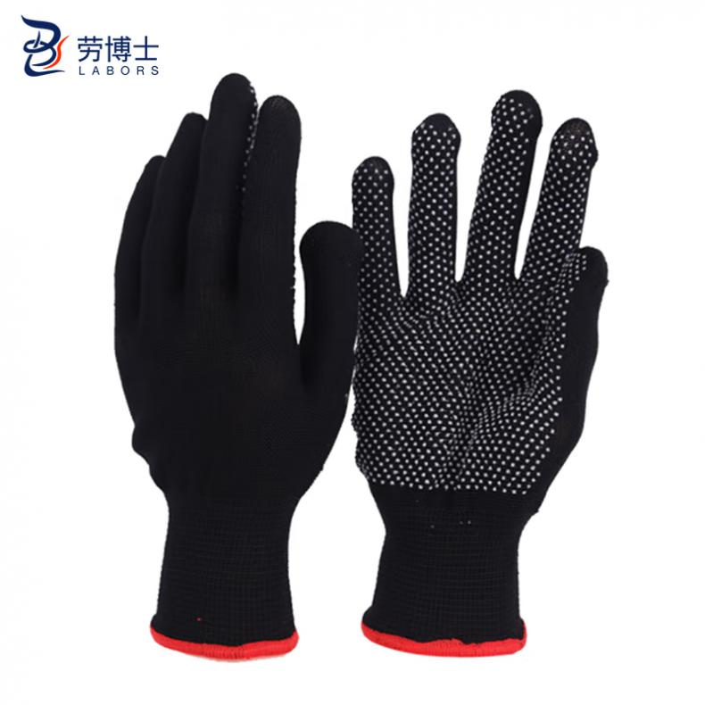 劳博士（LABORS) LBS-601 点塑劳保手套 12双/组 （单位：组）  黑色